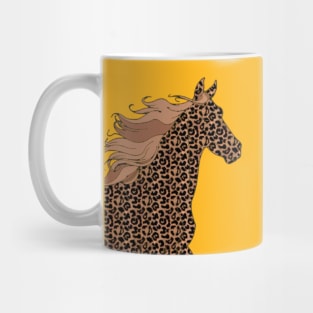 Lispe Horse Leopard Print Mug